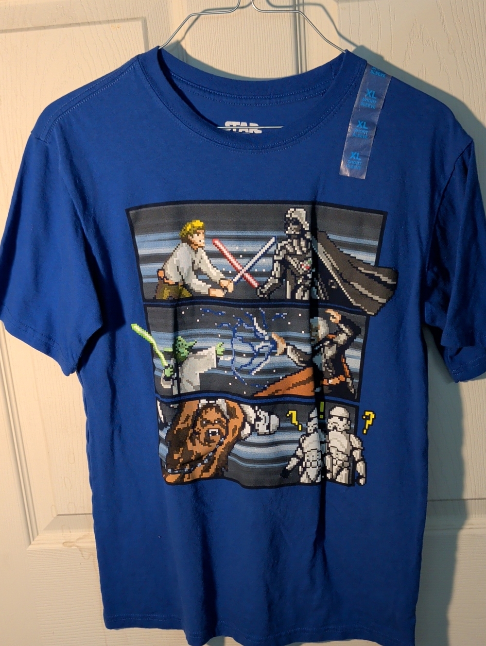 Star Wars Blue Pixel Art Battle Kids Tee